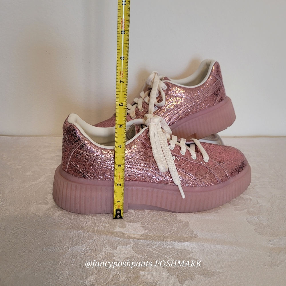 PUMA like new! Dinara Shine platform glitter sparkle sneakers trainers shoe lux - Picture 5 of 17